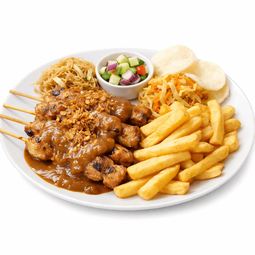 Varkensaté menu